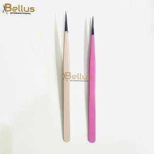 Pinzas para Pestañas de Punta Suave para Principiantes, Venta Directa de Fábrica, Pinzas para Pestañas con Cabeza Larga y Recta, Herramienta para Pestañas con Logotipo Personalizado - Product Image 1
