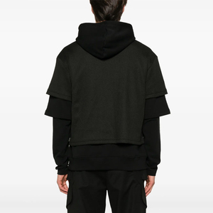 Sudadera con capucha de algodón 100% para hombre, con cremallera completa, de secado rápido, estilo vintage, tejido polar, lavado ácido, talla grande, con logotipo personalizado, venta al por mayor OEM de alta calidad - Product Image 5