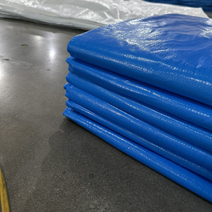 Heavy Duty PE Tarpaulin Fabric Outdoor Water Resistant Windproof Blue/Orange High Durability Large Capacity Custom Colors/Sizes - Product Image 3