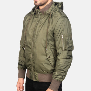 Chaqueta Bomber Verde Oliva Unisex al por Mayor, Abrigo Acolchado Cálido de Invierno, Ropa Urbana con Ribete de Piel, Impermeable, Cortavientos y Acolchado a la Moda - Product Image 4