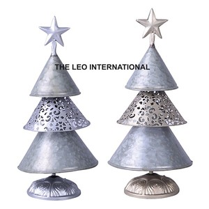 Contemporary Luxury Metal Christmas <b>Tree</b> Ornament Stylish Holiday <b>Tabletop</b> Decor Living Room Office Seasonal Celebration - Product Image 1