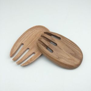 Wooden Salad Tossing Tool for Professional Kitchen Eco Friendly Wooden Salad <b>Hand</b> Mixer for Daily Cooking - Product Image 1