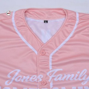 Premium Quality <b>Baseball</b> Jerseys with Pink Unisex Short Sleeve Screen Printed Polyester Breathable Adult Regular Softball Jersey - Product Image 5