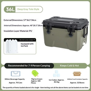 Nevera portátil multifuncional para camping, apta para alimentos, para el transporte de alimentos y bebidas frescas, caja aislada. - Product Image 5