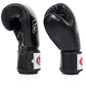 ถุงมือชกมวย Fairtex หนังแท้คุณภาพสูง สีดำ สำหรับมืออาชีพ MMA มวยไทย - Product Image 3