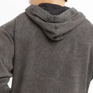 Sudadera con capucha de lavado ácido Vintage para hombre, ropa de calle con bolsillo de canguro, 100% algodón, lavado ácido, Sudadera con capucha - Product Image 6