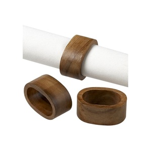 Decorative <b>Rustic</b> <b>Wooden</b> Napkin Rings Handcrafted <b>Dining</b> <b>Table</b> Decor Stocked Eco-Friendly for Wedding Events and Home Settings - Product Image 1