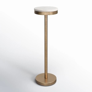 Mesa Redonda Minimalista para Bebidas con Tapa Elevada, Soporte de Pedestal Sólido y Diseño Compacto, Elegante Base Decorativa para Bares Modernos - Product Image 5