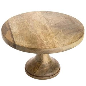 Luxury Handmade Wooden <b>Cake</b> Stand Pedestal Dessert Display Stand Rustic Serving Platter for Weddings Home Kitchen Table <b>Decor</b> - Product Image 1