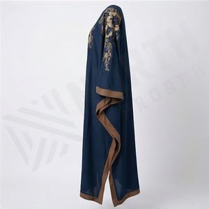 2025 OEM Kimono Outwear Abaya High Stretch Soft Thicker Polyester Fabric Muslim Women V Neck Long Sleeve Party Ramadan Wedding - Product Image 3