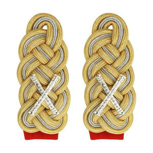 Épaulettes de Cérémonie en Polyester et Coton de Qualité Supérieure, Brodés et Découpés au Laser, avec Logo Personnalisé pour Uniformes Formels - Product Image 1