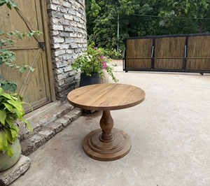 Rustic Brown Recycled Wood Oak <b>Table</b> Furniture for Home Use from VietNam Square Solid Wood Dining <b>Table</b>, <b>Walnut</b>, Pine - Product Image 5