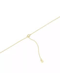 Collana a disco aperto con stella in zirconio cubico in argento Sterling placcato oro 14k, estensore 16 "+ 2" | Macacy's - Product Image 3