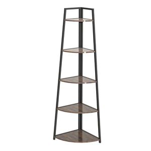Libreria Angolare a 5 Ripiani, Scaffale Multifunzione a Scala per Spazi Ristretti - Product Image 3