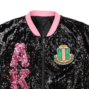 Black Pink <b>Sequin</b> <b>Jacket</b> Women Shimmer Bomber Outerwear Fashion Casual <b>Jacket</b> Long Sleeve Party Coat Stylish Embellished Apparel - Product Image 2