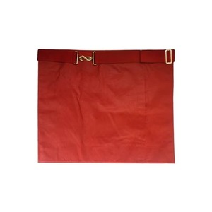 26th Degree Scottish Rite Apron All <b>Red</b> Satin & Moire Prince of Mercy <b>Ribbon</b> with Machine Embroidery Emblem OEM Service - Product Image 4
