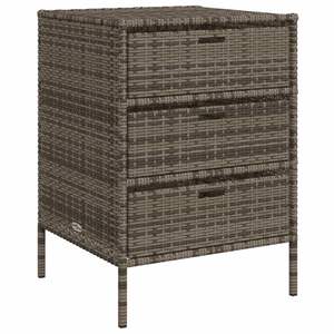 Armoire de rangement pour patio en rotin gris 21.7 \ "x23.2 \" x31.5 \" - Product Image 2