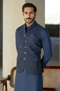 Gilet formel traditionnel ethnique d'été sans manches pour homme, multi-poches, confortable, imperméable, coupe-vent, respirant, 100% coton - Product Image 4