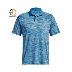 Chemises pour hommes de haute qualité en polyester solide respirant résistant à l'usure, polos décontractés à manches courtes à séchage rapide - Product Image 2