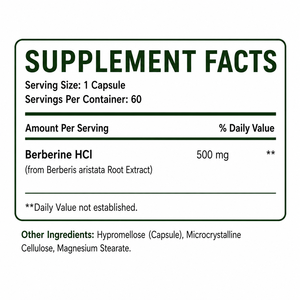 High Potency Berberine Capsules 500mg Premium Quality <b>Herbal</b> <b>Supplement</b> for Daily Wellness and Active Living Support - Product Image 3