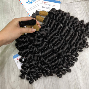 ผมแท้ 100% แบบดัดลอนด้วยไอน้ำ  แบบเป็นมัด  สีธรรมชาติ  ขายส่งจากผู้ผลิต - Product Image 5
