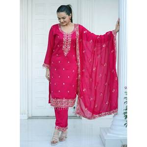 Conjunto de Traje para Mujer de Diseñador Fendi con Bordado de Lentejuelas, Color Rosa Oscuro, Talla S, Conjunto Elegante - Product Image 4