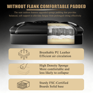 Sedia da Gaming/Ufficio con Supporto Lombare Gonfiabile, Comfort Ergonomico, Poggiapiedi Reclinabile Ampio - Product Image 5