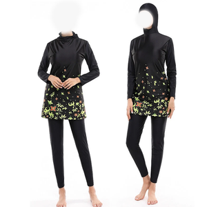 Traje de Baño de Competición Personalizado de Nylon y Spandex, Lujoso e Impermeable, para Niñas, Tallas Grandes, con Cubierta para Hiyab, Fabricado por Name - Product Image 1