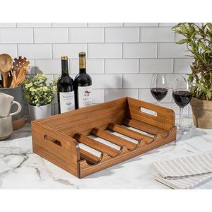 Estante de Madera Premium para Botellas de Vino Estilo Rústico, Capacidad para 5 Botellas, Acabado Liso, para Cocina y Restaurante, Venta al Por Mayor B2B - Product Image 4