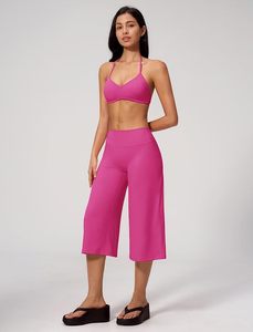 Ensemble de yoga rose grande taille sans coutures, dos nu, avec pantalon culotte taille haute, 2 pièces, couleur unie, respirant, Spandex/Polyester - Product Image 4