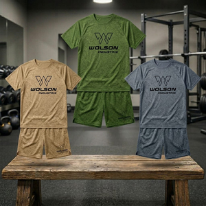 Conjunto Deportivo para Hombre, Camiseta y Pantalones Cortos, Ropa Deportiva Cómoda y de Alto Rendimiento, Soporte para la Espalda, 100% Poliéster, para Correr - Product Image 3