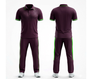 Stylish Sublimated <b>Cricket</b> Uniform with OEM/ODM Service| Men Women Youth <b>Cricket</b> Wears Polo Shirt and Trouser Full Team - Product Image 3