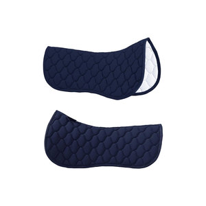 Tapis de selle matelassé bleu marine en microfibre pour l'équitation - Product Image 1
