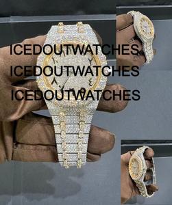 Montre Hip Hop de Luxe pour Homme, Automatique, Sertie de Moissanite et Bracelet en Acier Inoxydable, Boîtier en Acier Inoxydable, Résistance à l'Eau 10 Bar - Product Image 2