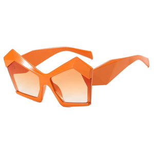 2025 New Arrival Trendy Pc Big Frame Uv400 <b>Sunglasses</b> Stylish Oversized Irregular Cat Eye <b>Sunglasses</b> for Women Men - Product Image 3