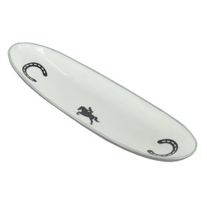 Tazón Decorativo Apto para Lavavajillas, para Decoración de Mesa de Fiesta, Dulces, Chocolates, Bocadillos, Tazón Ovalado Grande, Tazón de Metal Esmaltado en Blanco - Product Image 3