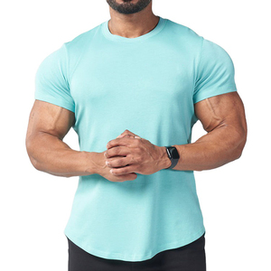 Durable <b>men</b> gym shirt fitness workout tee designed for gym training running sports breathable fabric <b>stretch</b> fit for everyday - Product Image 5