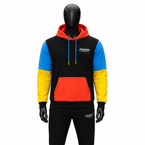Sweat à capuche long et épais personnalisé pour homme, imperméable, color block, pour le ski et le snowboard, idéal pour les sports d'hiver et les activités de plein air - Product Image 1
