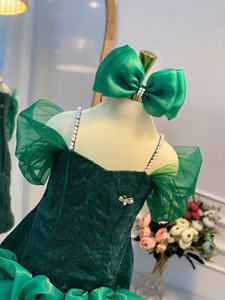 Nouvelle Robe de Soirée Longue Décontractée Superposée à Col Halter pour Filles, en Velours et Tulle, Épaules Dénudées, 1-10 Ans, Modèle 2025, ODM/OEM - Product Image 5