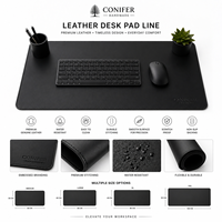 Tapis de bureau en cuir pleine fleur de qualité supérieure, extra large, imperméable, non toxique, antidérapant, pour le bureau et la direction