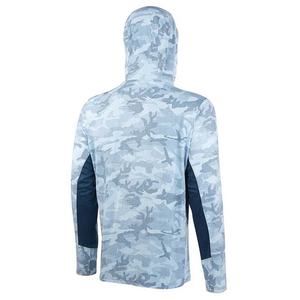 เสื้อฮู้ดดี้สำหรับตกปลา ผ้าโพลีเอสเตอร์/สแปนเด็กซ์ พิมพ์ลายโลโก้ด้วยเทคนิค Sublimation ป้องกันรังสียูวี UPF 50 น้ำหนักเบา เย็นสบาย แห้งเร็ว สำหรับทุกเพศ - Product Image 2