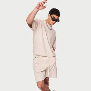 Ensembles de shorts d'été pour hommes, logo personnalisé, streetwear, ensembles décontractés 2 pièces, ensembles de jogging pour hommes, ensembles de shorts respirants, t-shirts et shorts - Product Image 2