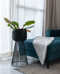 Black Metal Wire Plant Stand Indoor Floor Planter <b>Pot</b> <b>Holder</b> Modern Decorative Tall Flower Rack Home Corner Display - Product Image 1