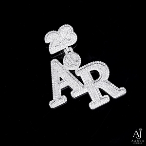 Custom Letter Moissanite Pendant 925 Sterling Silver Rhodium/Gold Plated Iced Out Charm Jewelry for Unisex Party Gift - Product Image 1