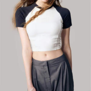 Camiseta Corta de Verano para Mujer, de Algodón, Holgada, Informal, con Cuello en V y Manga Corta - Product Image 3