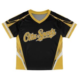 Ensemble d'uniformes de lacrosse sublimés noir et or unisexe, légers, en polyester, réversibles, maillot et short de match, tenue d'équipe - Product Image 3