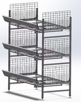 Cages à poulets galvanisées à froid de type H à 4 niveaux, cage verticale pour poules pondeuses