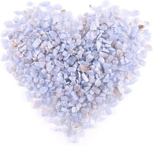 ALIZA AGATE EXPORTS Natural Angelite <b>Crystal</b> <b>Chips</b> Polished Gemstones Irregular Shape Decorative for Chakra Feng Shui Home Decor - Product Image 1