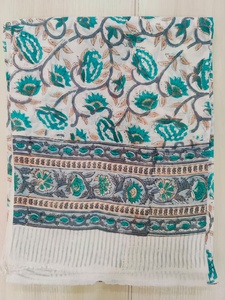 Pareos de playa para mujer, chales bohemios, regalo para ella, bufanda de algodón puro con estampado de bloques, pañuelos tradicionales indios, sarong - Product Image 4