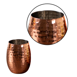 Jarra de Cerveza de Acero Inoxidable de 18 oz con Revestimiento de Cobre – Vaso de Vino Metálico Ecológico con Tapa para Uso en Exteriores, Viajes y Fiestas - Product Image 1